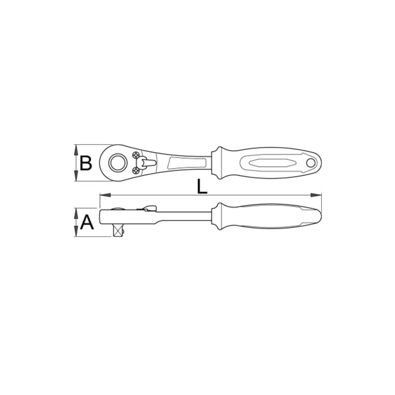 UNIOR račna čegrtaljka dvosmjerna 1/4" 188.1/1ABI