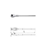 UNIOR račna čegrtaljka dvosmjerna 3/4" 197.1/1