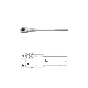 UNIOR račna čegrtaljka dvosmjerna 3/4" 197.1/1