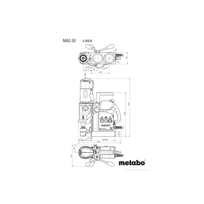 Metabo magnetna bušilica MAG 50