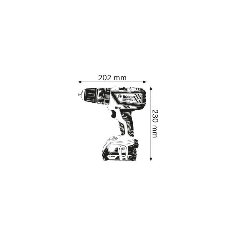 Bosch aku udarna bušilica odvijač GSB 18-2-LI Plus Professional (2x2Ah)