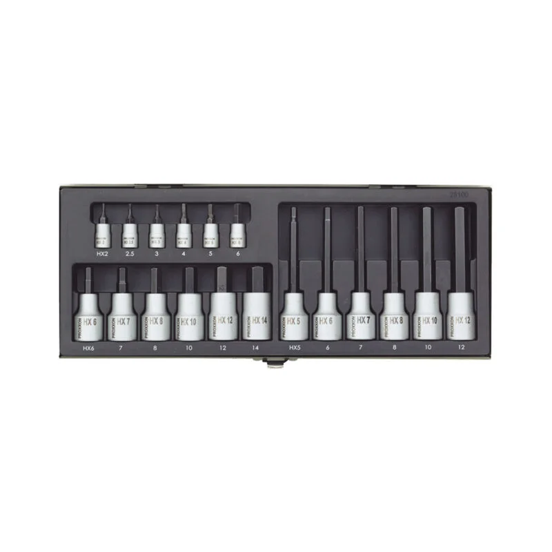 Proxxon 18-dijelni set nasadnih Imbus ključeva 1/4" i 1/2" PX23100