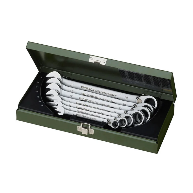 Proxxon 7-dijelni set okasto-viljuškastih ključeva MicroSpeeder 8-19mm PX23124