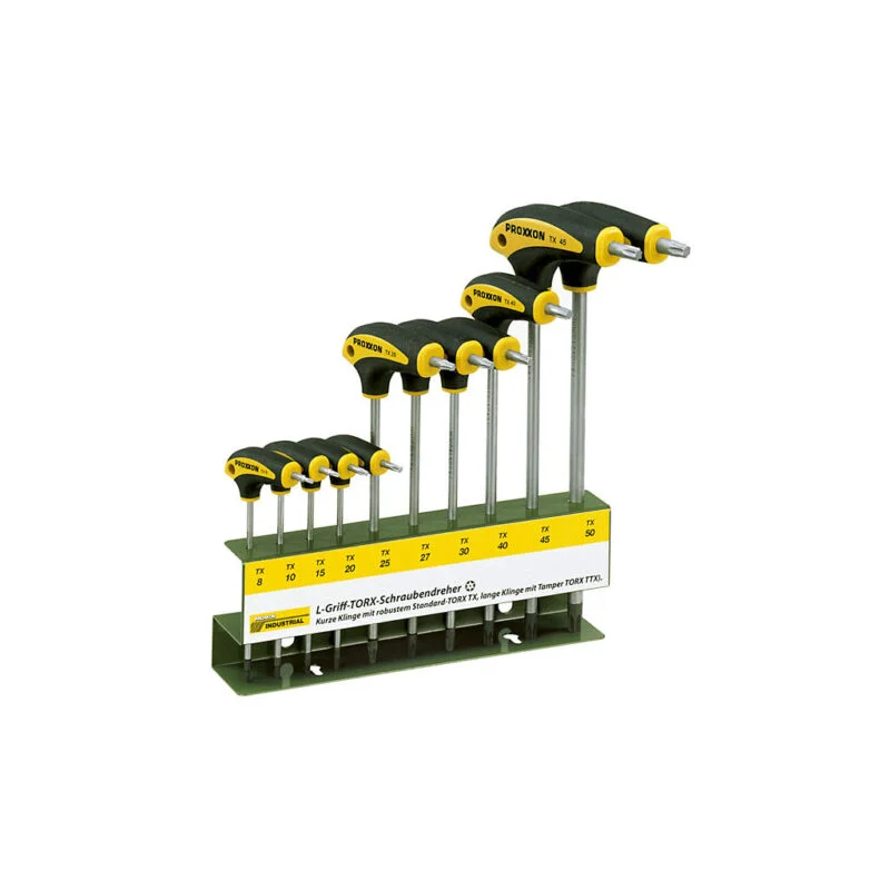 Proxxon 10-dijelni set Torx odvijača sa L ručicom na stalku PX22652