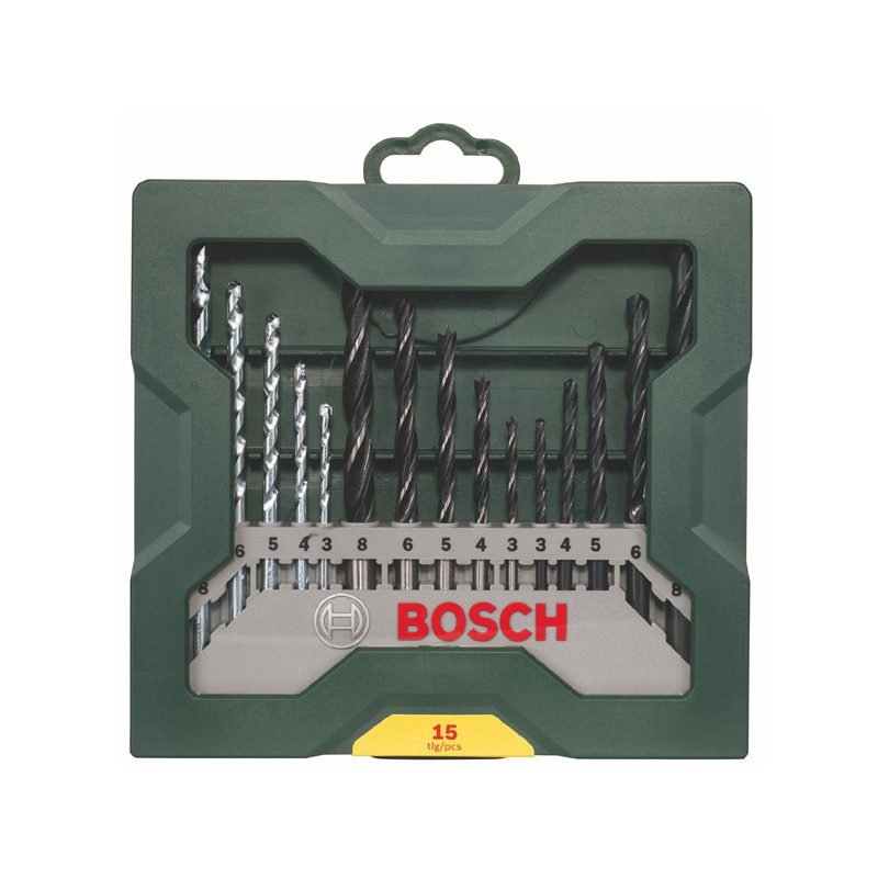 Bosch 15-dijelni set burgija drvo/beton/metal X-Line 15/1