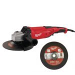 Milwaukee električna brusilica AG 22-230/DMS + 10x reznih ploča za beton
