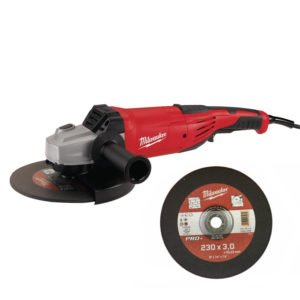 Milwaukee električna brusilica AG 22-230/DMS + 10x reznih ploča za beton
