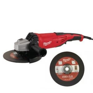 Milwaukee električna brusilica AG 22-230/DMS + 10x reznih ploča za beton