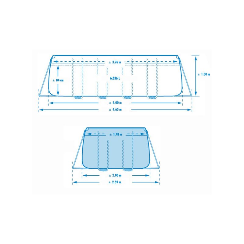 Intex bazen sa metalnom konstrukcijom PRISM FRAME 400x200x100cm 26788