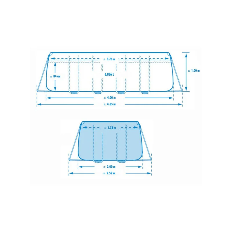 Intex bazen sa metalnom konstrukcijom PRISM FRAME 400x200x100cm 26788