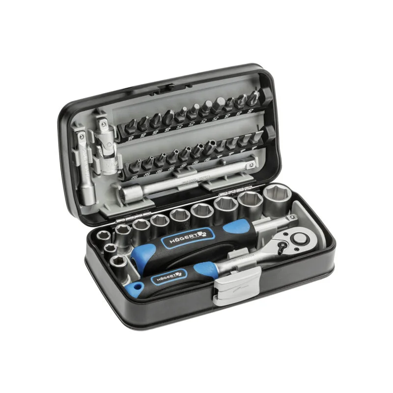 HOEGERT 38-dijelni set bitova i nasadnih ključeva HT1R462 1/4 "
