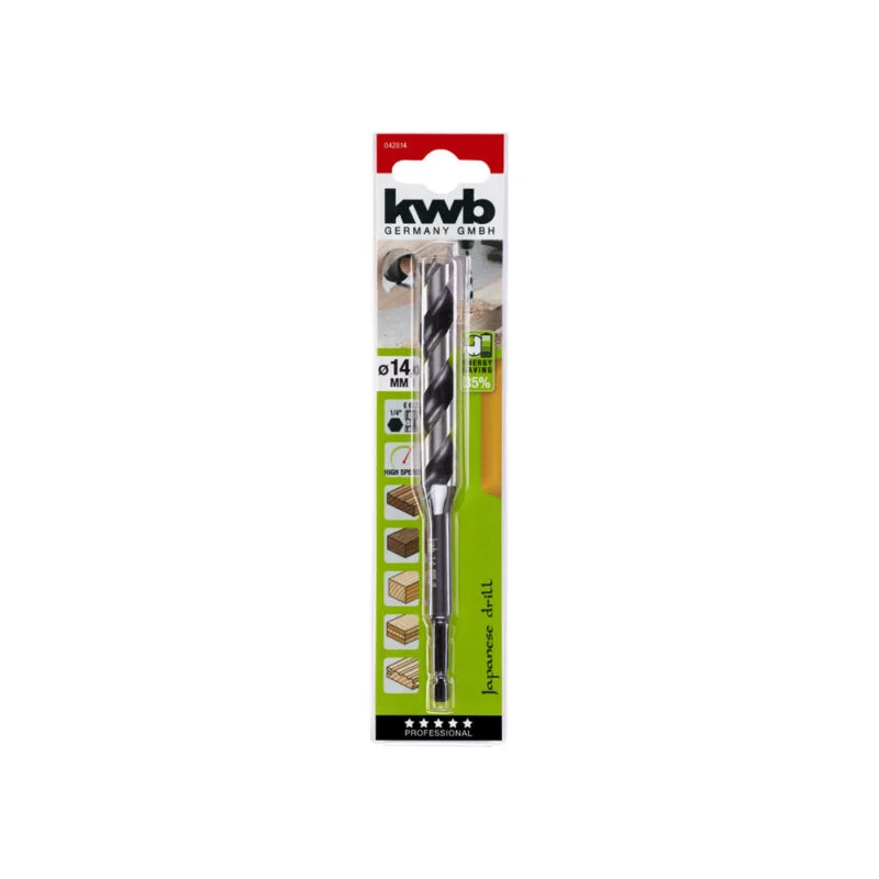 KWB borer burgija za drvo sa 6-kant prihvatom 1/4" AKU TOP 12x165mm SB