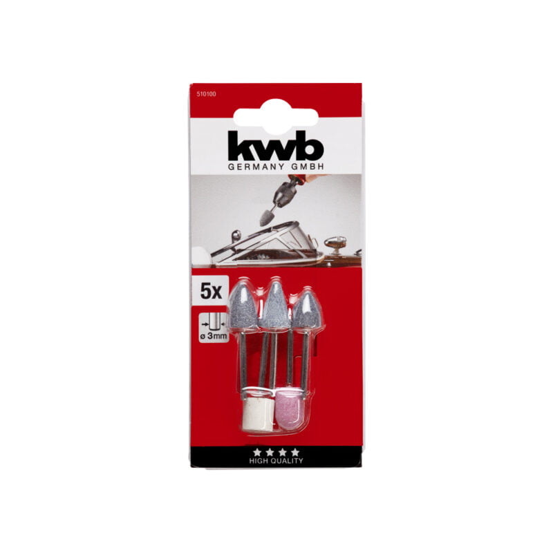 KWB 5-dijelni mini set brusnih nastavaka za bušilicu 3mm