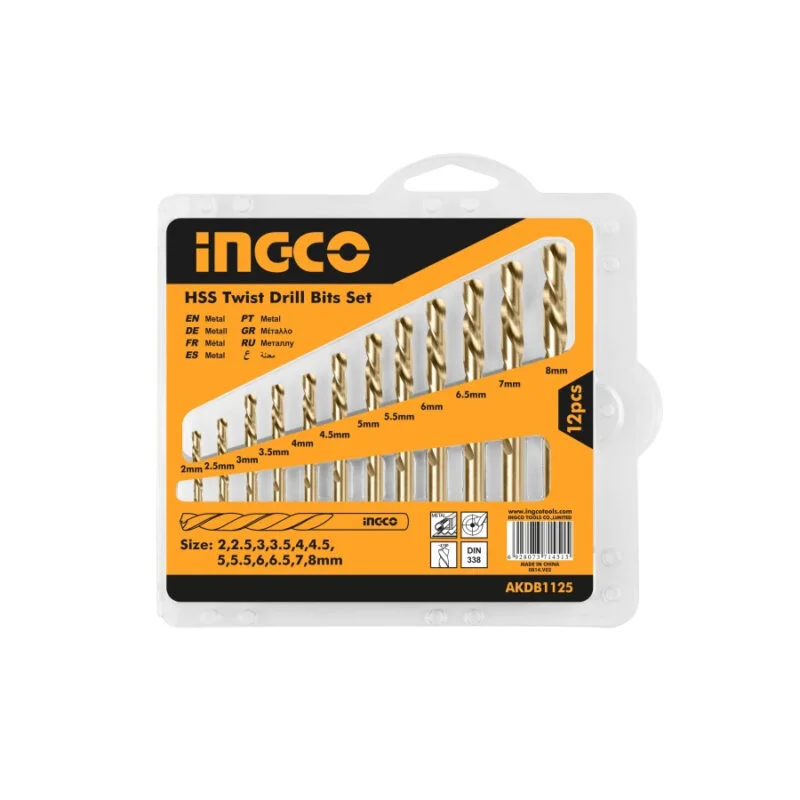 INGCO 12-dijelni set HSS borera 12/1 AKDB1125