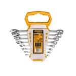 INGCO 8-dijelni set kombinovanih viljuškasto-okastih ključeva 6-19mm HKSPA1088