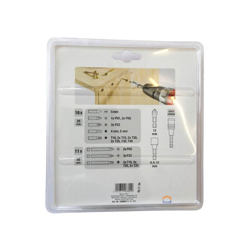 KWB 34-dijelni set bitova u PVC koferu 108800