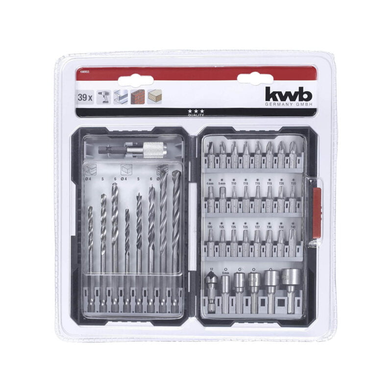 KWB 39-dijelni set burgija i bitova u PVC koferu 108955