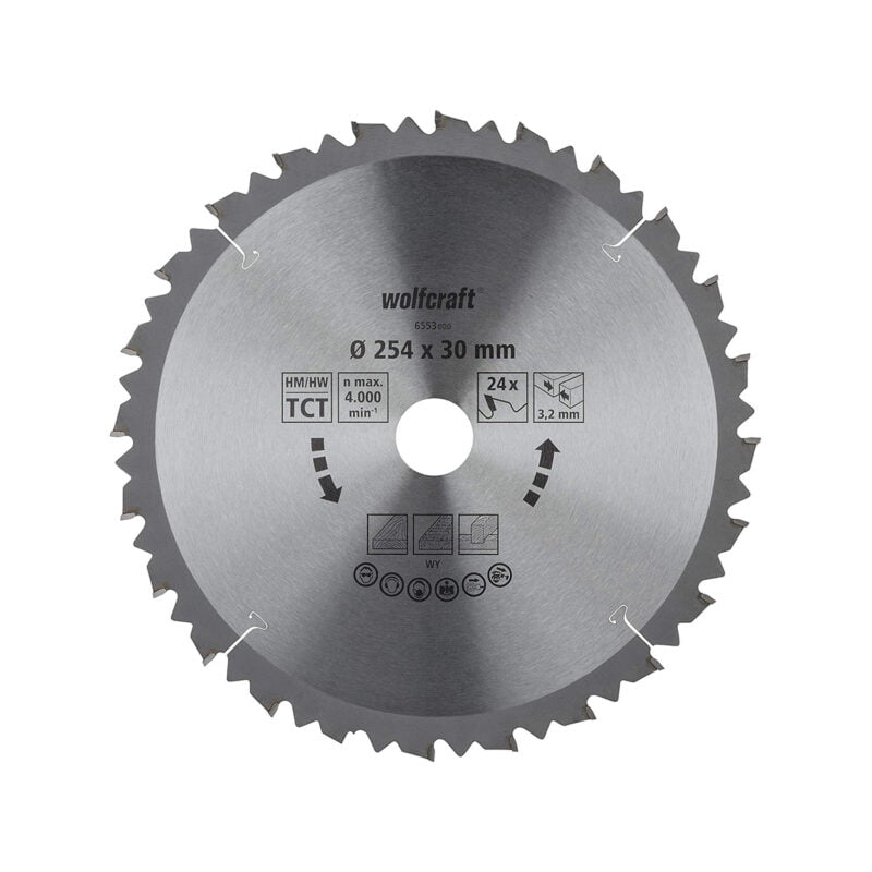 Wolfcraft list kružne pile cirkulara 254x30x3.2mm 24Z 6553000