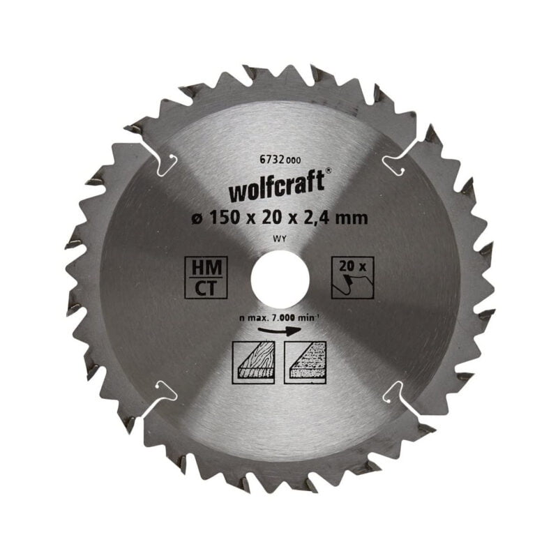 Wolfcraft list kružne pile cirkulara 160x16x2.4mm 20z 6739000