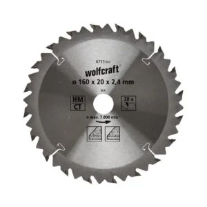 Wolfcraft list kružne pile cirkulara 160x20x2.4mm 20z 6733000