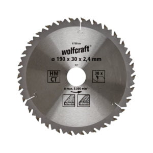 Wolfcraft list kružne pile cirkulara 190x30x2.4mm 30z 6736000