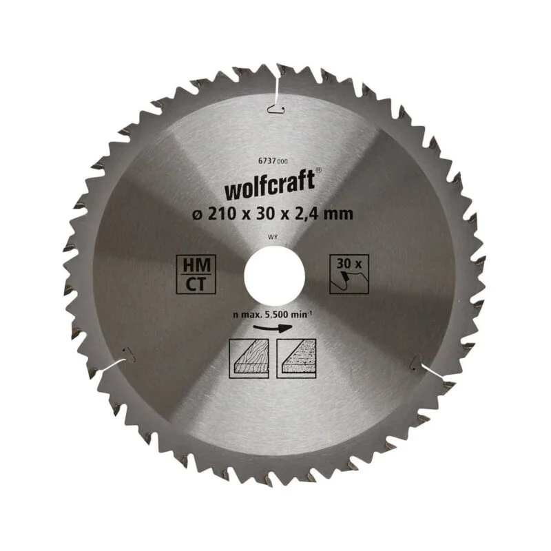 Wolfcraft list kružne pile cirkulara 210x30x2.4mm 30z 6737000