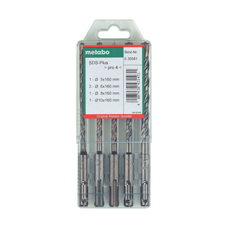 Metabo 4-dijelni set SDS Plus burgija 5-10 mm Pro 4 630581000