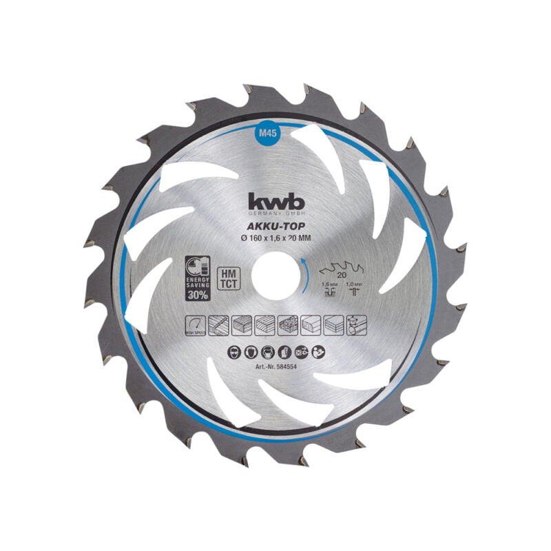 KWB rezni list za ručni cirkular AKKU TOP 160x16mm 20Z 584354