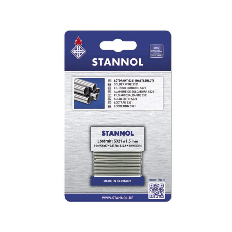 Stannol žica za lemljenje S321 1.5mm 1m Sn99Cu1 940013-1