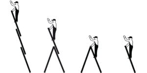 Krause trodijelne univerzalne merdevine ljestve MONTO TRIBILO 10-14 gazišta