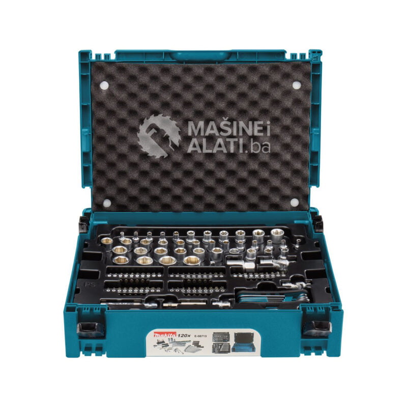 Makita 120-dijelni set nasadnih ključeva i bitova u Makpac koferu E-08713