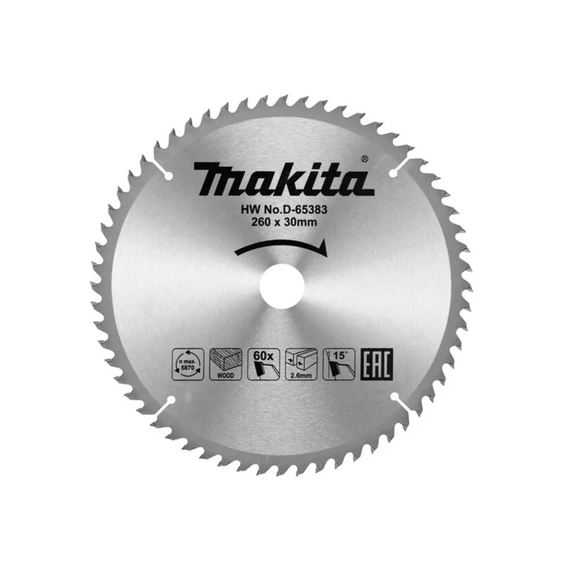 Makita TCT list kružne pile za drvo 260x30mm 60Z D-65383