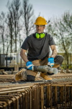 Hoegert radne hlače pantalone EDGAR II (bež-sive) HT5K276-1