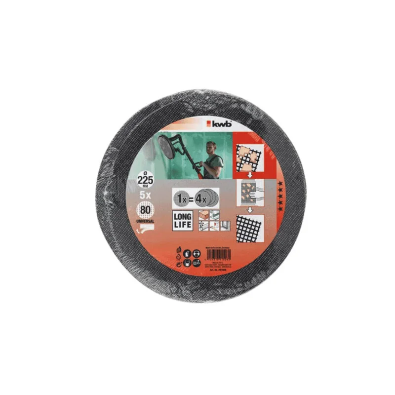KWB brusni papir za brusilicu za zid 225mm 5kom GR80 491508