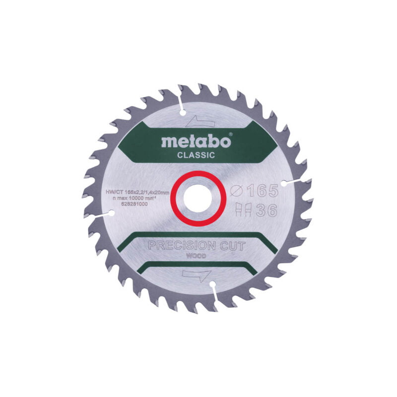 Metabo list kružne pile/cirkulara 165x20 Precision cut 628281000