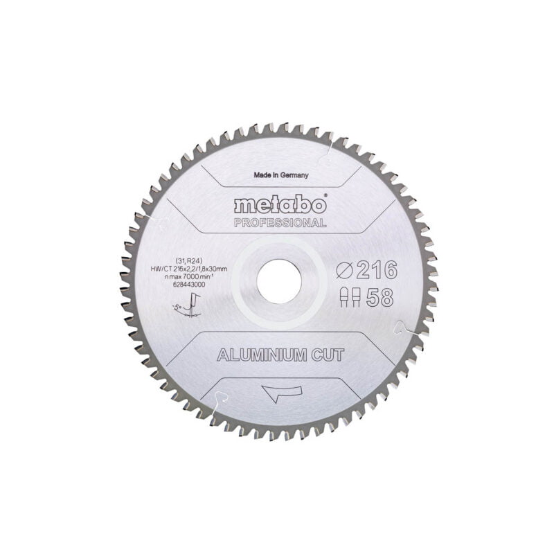 Metabo list kružne pile/cirkulara 216x30 Aluminium cut 628443000