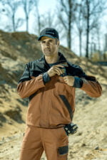 Hoegert radna bluza jakna EDGAR II (bež-siva) HT5K282