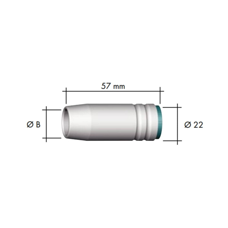 Abicor Binzel šoba mlaznica CO2 MB25 fi15mm