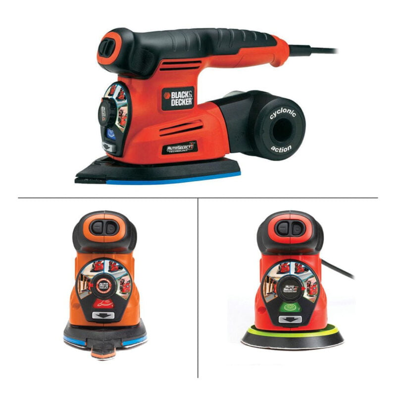 Black+Decker vibraciona oscilirajuća ekscentrična rotaciona brusilica KA280LKA 125mm