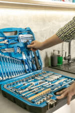 HOEGERT 131-dijelni set alata za domaćinstvo i radionicu 1/4", 3/8", 1/2" HT1R439