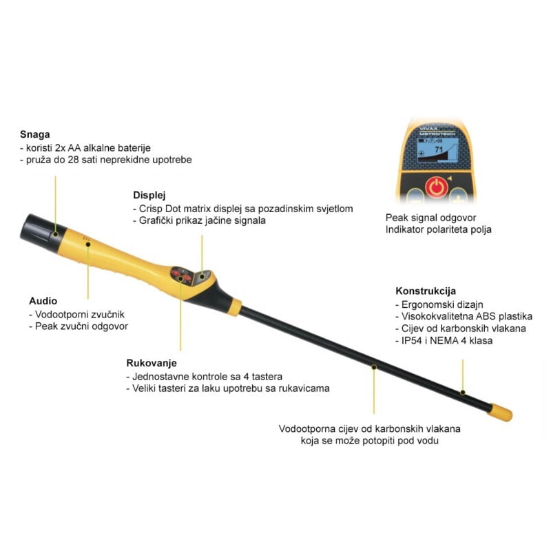 Vivax Metrotech detektor metala VM-880