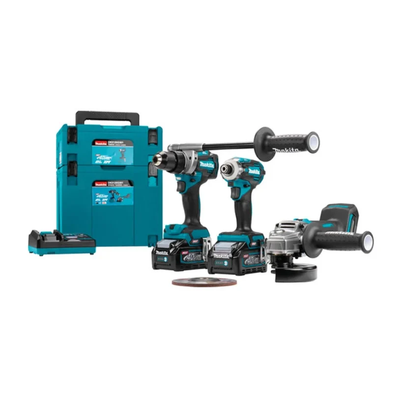 Makita aku set udarna bušilica, udarni odvijač i brusilica DK0125G301 XGT 40V