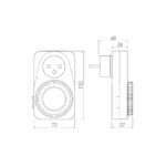 GTV tajmer utičnica mehanička PC-MECH24-00