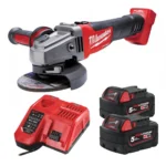 Milwaukee set aku ugaona brusilica M18 CAG125X-0X - Baterija M18 5Ah 2kom. - Brzi punjač M12-M18
