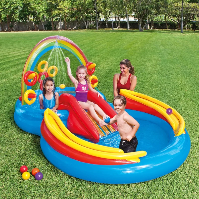 Intex bazen za djecu RAINBOW 297x193x135cm 57453