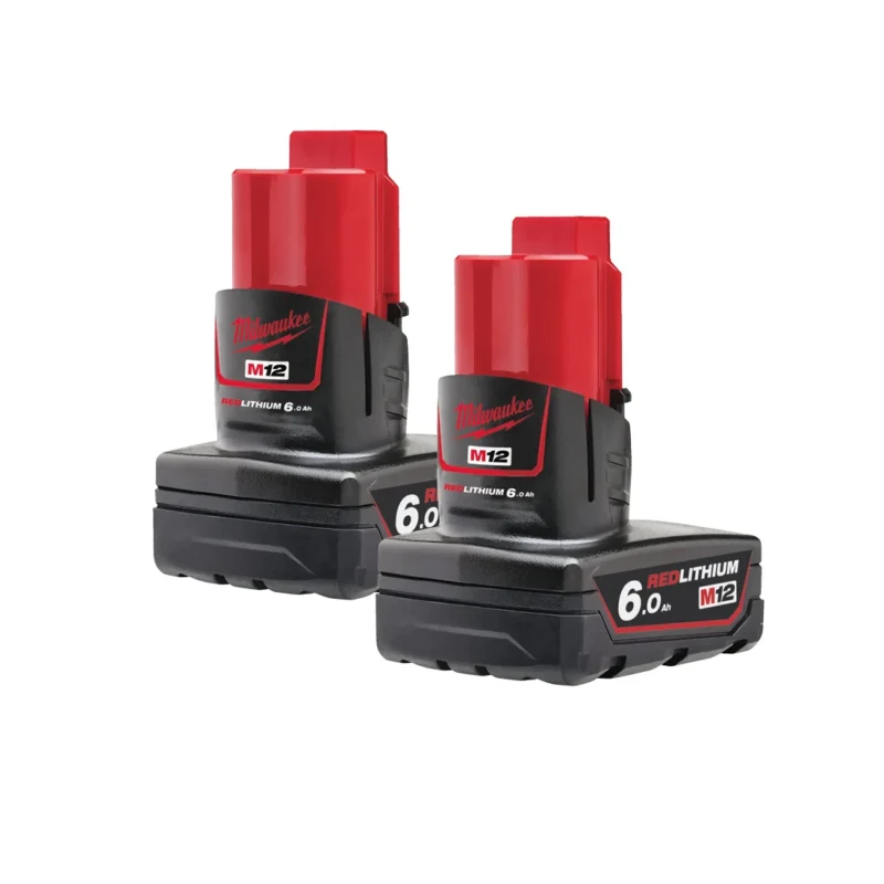 Milwaukee SET aku udarna bušilica - čekić bušilica SDS Plus - 2 x baterija 12V/6Ah - punjač + kofer M12 FPP2B-602X