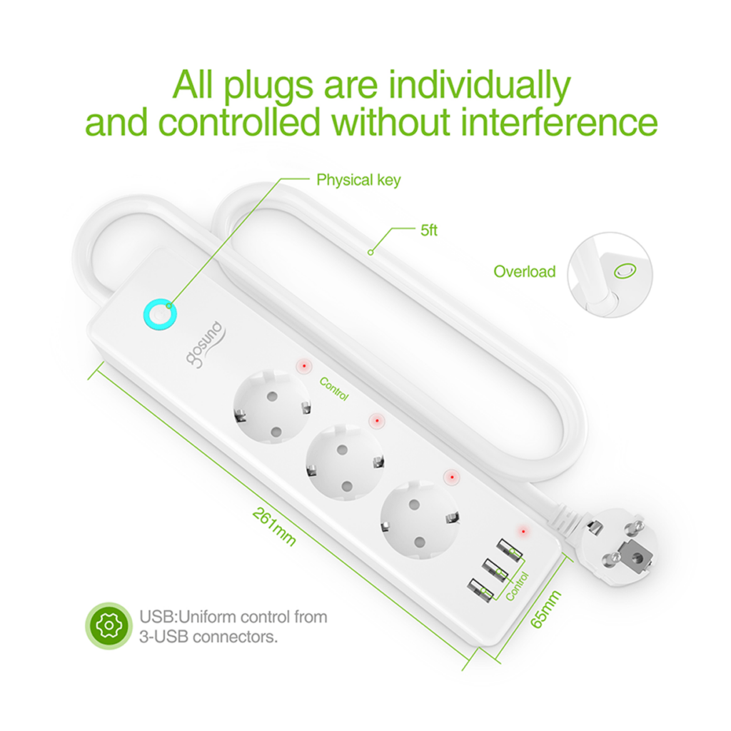 Gosund pametni produžni kabal P1 Smart Power Strip