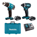 Makita aku set bušilica i udarni odvijač sa 2x baterije 3Ah i brzim punjačem DDF-DTD Kit