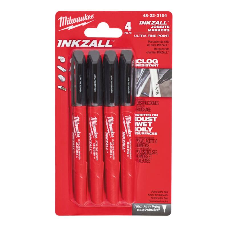 Milwaukee set 4 permanentna INKZALL markera 48223154 - CRNI