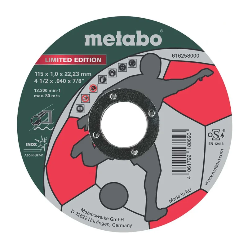Metabo Rezna Ploča 115x1x22,2mm Inox Limited Edition Soccer - 616258000